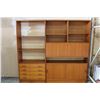 Image 1 : 3 PC TEAK WALL UNIT WITH KEY