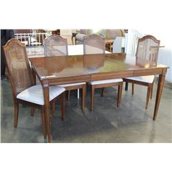 DINING TABLE W/ LEAF & 4 CHAIRS