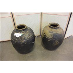 TWO POTTERY VASES