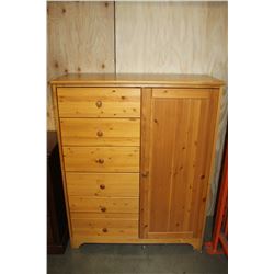 PINE DRESSER WITH CUPBOARD