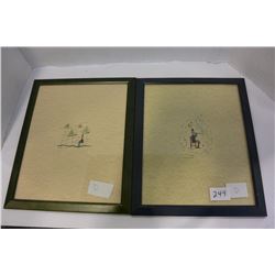 PAIR OF SIGNED AND DATED HAGAN 1997 ARTWORKS