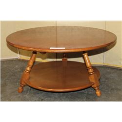 ROUND MAPLE COFFEE TABLE