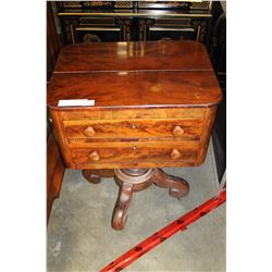 UNIQUE ANTIQUE SWIVEL NIGHTSTAND