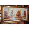 Image 1 : LARGE FRAMED OIL ON CANVAS