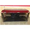 Image 1 : BLACK GLASS MODERN ENTERTAINMENT STAND