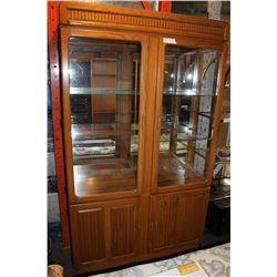 OAK DISPLAY CABINET