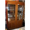 Image 1 : OAK DISPLAY CABINET