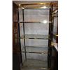 Image 1 : 5 TIER BRASS AND GLASS SHELF UNIT