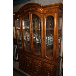 2 PIECE ILLUMINATED DISPLAY CABINET