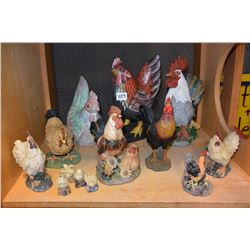 LOT OF ROOSTER FIGURES