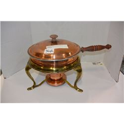 LOT OF BRASS & COPPER FOOD WARMERS