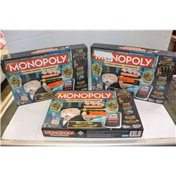 3 MONOPOLY GAMES