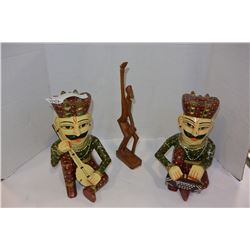 3 WOODEN FIGURES