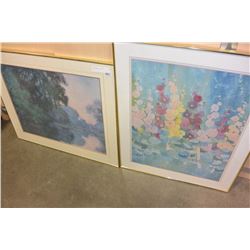 2 LARGE FRAMED PRINTS