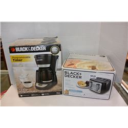 B & D TOASTER & COFFEE MAKER