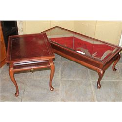 MAHOGANY QUEEN ANNE COFFEE AND ENDTABLE