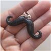 Image 1 : Natural hand Carved Mustache Pendant