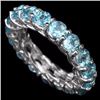 Image 1 : Natural Swiss Blue Topaz Eternity Band