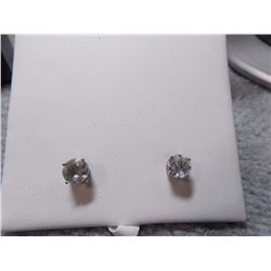 EARRINGS - LARGE GEM STONES SET IN NON-FEROUS BASE METAL