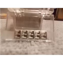 1 GRAM .999 SILVER BAR- 5 TTL