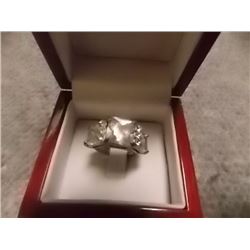 RING- 3 STONE CRYSTAL NON FEROUS