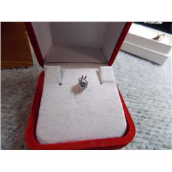 PENDANT - CUBIC ZIRCONIAN CRYSTAL SET IN 925 SILVER SETTING - TAGGED AT $59.99