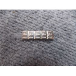 1 GRAM .999 SILVER BULLION BAR- 5 TTL