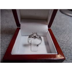 RING - CLEAR SOLITAIRE CRYSTAL - STERLING SILVER SETTING