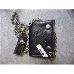 LEATHER WALLET WITH CHAIN