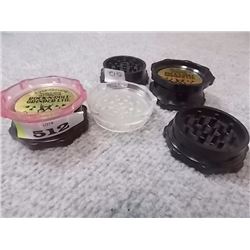 NEW HERB GRINDERS AND XTRA GINDING PARTS - 5PC TTL