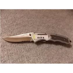 FOLDING KNIFE "MAGNUM STAINLESS" WITH BELT CLIP
