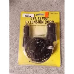 9FT 12VOLT EXTENTION CORD IN PACKAGING