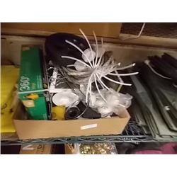 BOX OF ELECTRONICS, NEW PICTURE FRAMES AND MORE