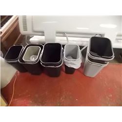 LOT OF 4 SMALL TO MEDIUM GARBAGE CANS