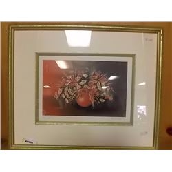 FRAMED LIMITED EDITION - SIGNED "I FOIL" - 70/100 - FLOWER PICTURE - 15 X 18"