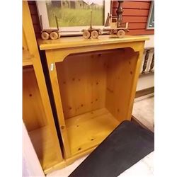 RUSTIC PINE  WOOD CABINET - 49" TALL