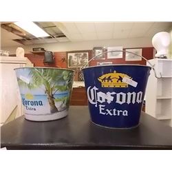 METAL BEER ICE BUCKET - CORONA EXTRA - WHITE