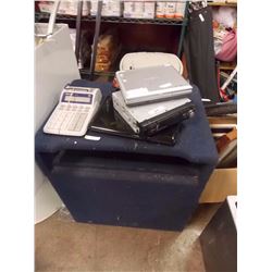 SHARP CALCULATOR,  2 MOVIE PLAYERS,CAR STEREO AND BOOM BOX