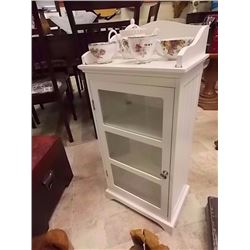 GLASS & WOOD CABINET - 3' - WHITE