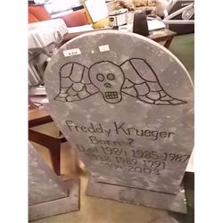 RUSTIC WOOD TOMBSTONE - FREDDY KRUEGER