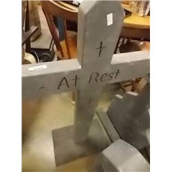 RUSTIC WOOD CROSS - ~36" TALL - ET