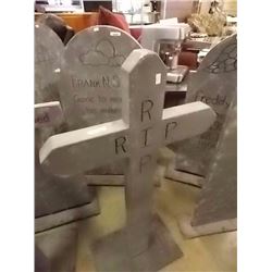 RUSTIC WOOD CROSS - ~36" TALL - R.I.P