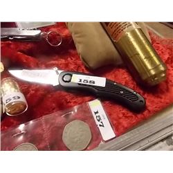 FOLDING KNIFE WITH BELT CLIP - T53721 - SILVER