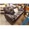Image 1 : DOUBLE RECLINING SOFA - ONE BACK CUSION IS MIS-MATCHED