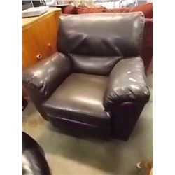 BONDED LEATHER ROCKING /RECLINER CHAIR - DAMAGE ON ONE ARM
