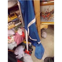 CURLING BAG & 2 CURLING BROOMS