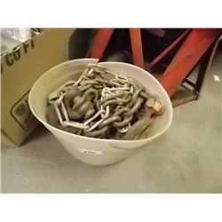BUCKET OF TIRE CHAINS