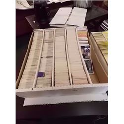BOX ASSORTED SPORTS CARDS  - 4 ½ COLUMNS