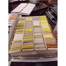 BOX ASSORTED SPORTS CARDS  - 4 COLUMNS