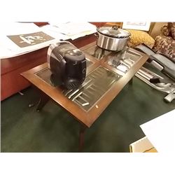 COFFEE & END TABLE SET - GLASS TOPS